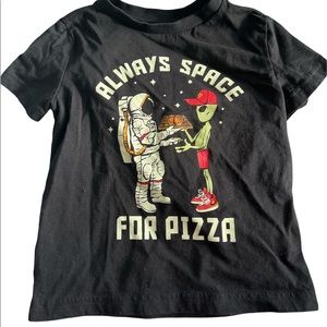 Rumi + Ryder pizza shirt